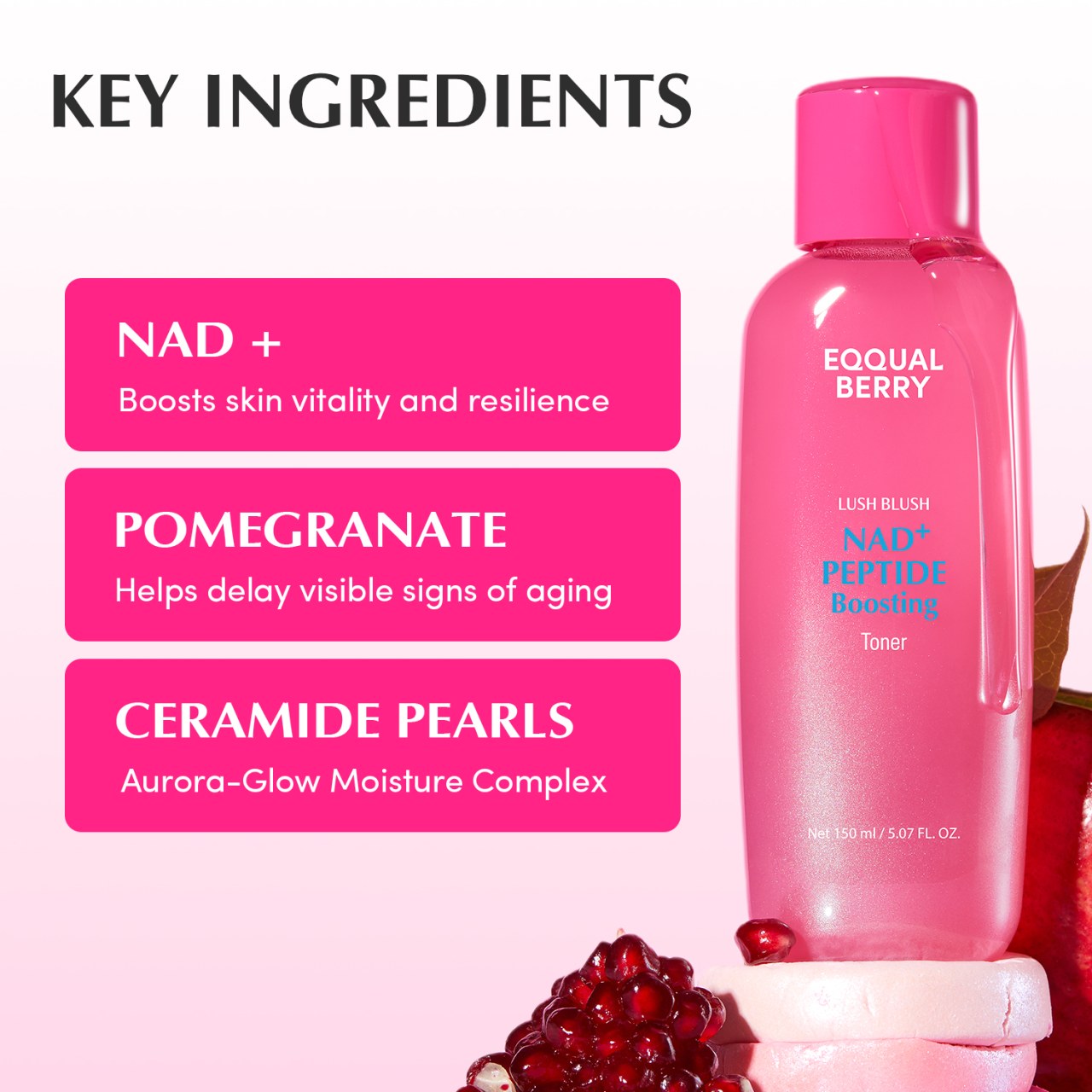 Nước hoa hồng chống lão hóa Eqqualberry NAD+ Peptide Boosting Toner 150ML - Ảnh 20