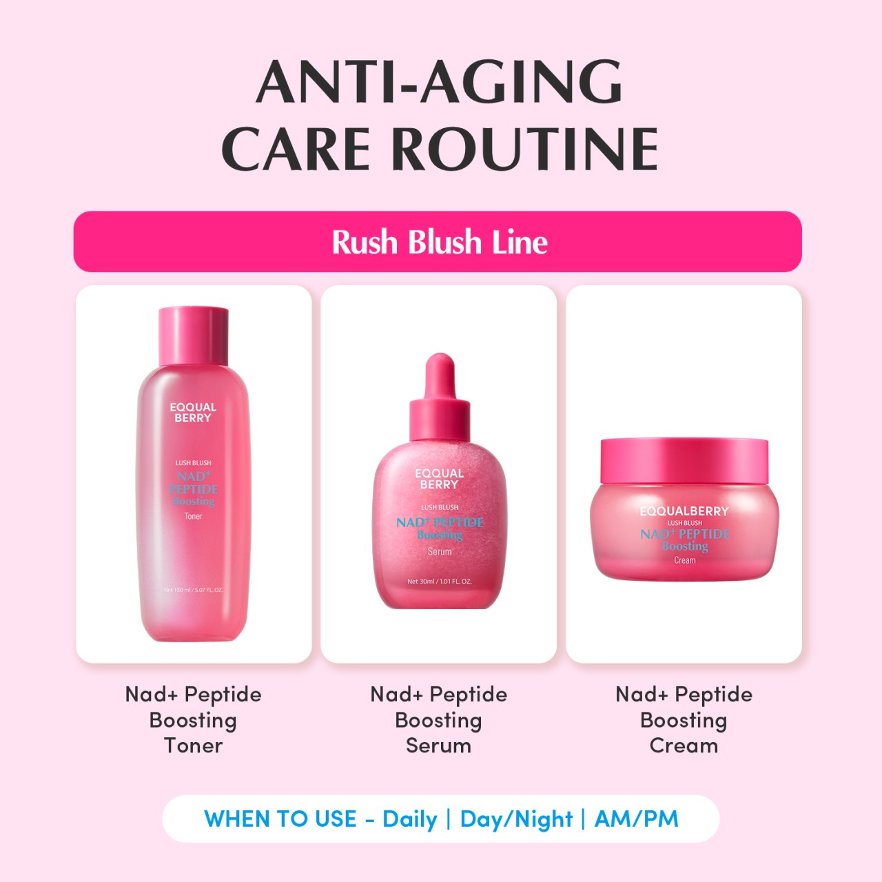 Nước hoa hồng chống lão hóa Eqqualberry NAD+ Peptide Boosting Toner 150ML - Ảnh 22