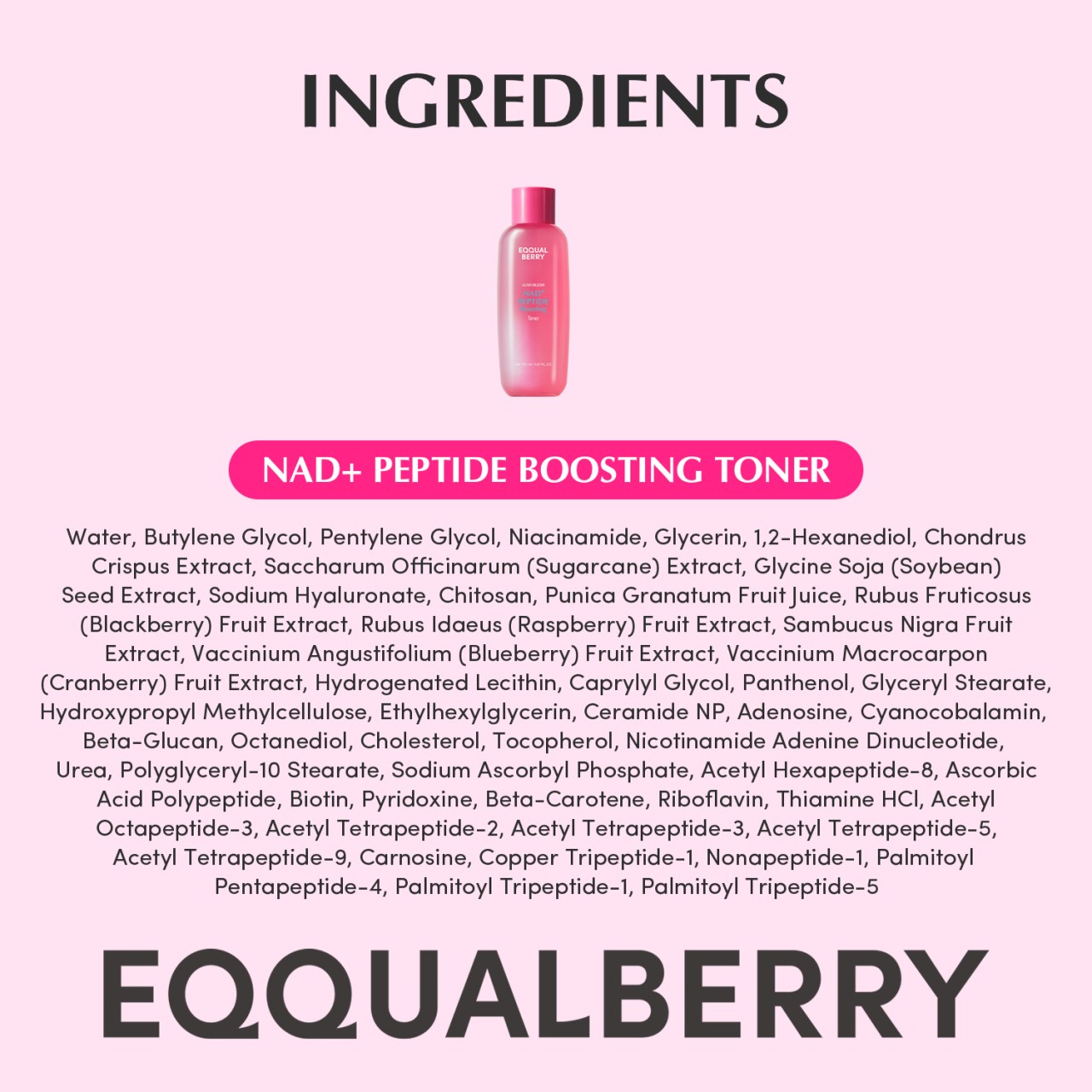 Nước hoa hồng chống lão hóa Eqqualberry NAD+ Peptide Boosting Toner 150ML - Ảnh 23