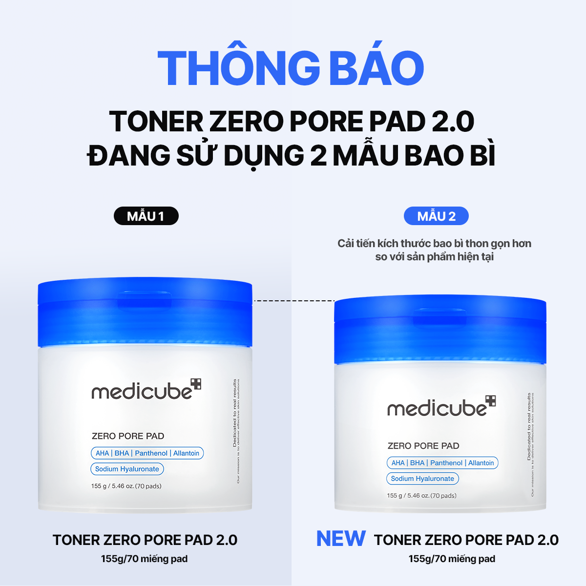 Toner pad chăm sóc da nhạy cảm Medicube Toner Zero Pore Pad Mild (155G/ 70 miếng) - Ảnh 4