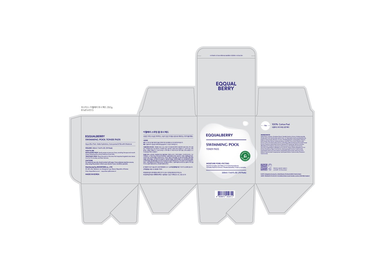 Alternative view of Nước hoa hồng dạng miếng Eqqualberry Swimming Pool Toner Pad (220ML x 70 Pads)